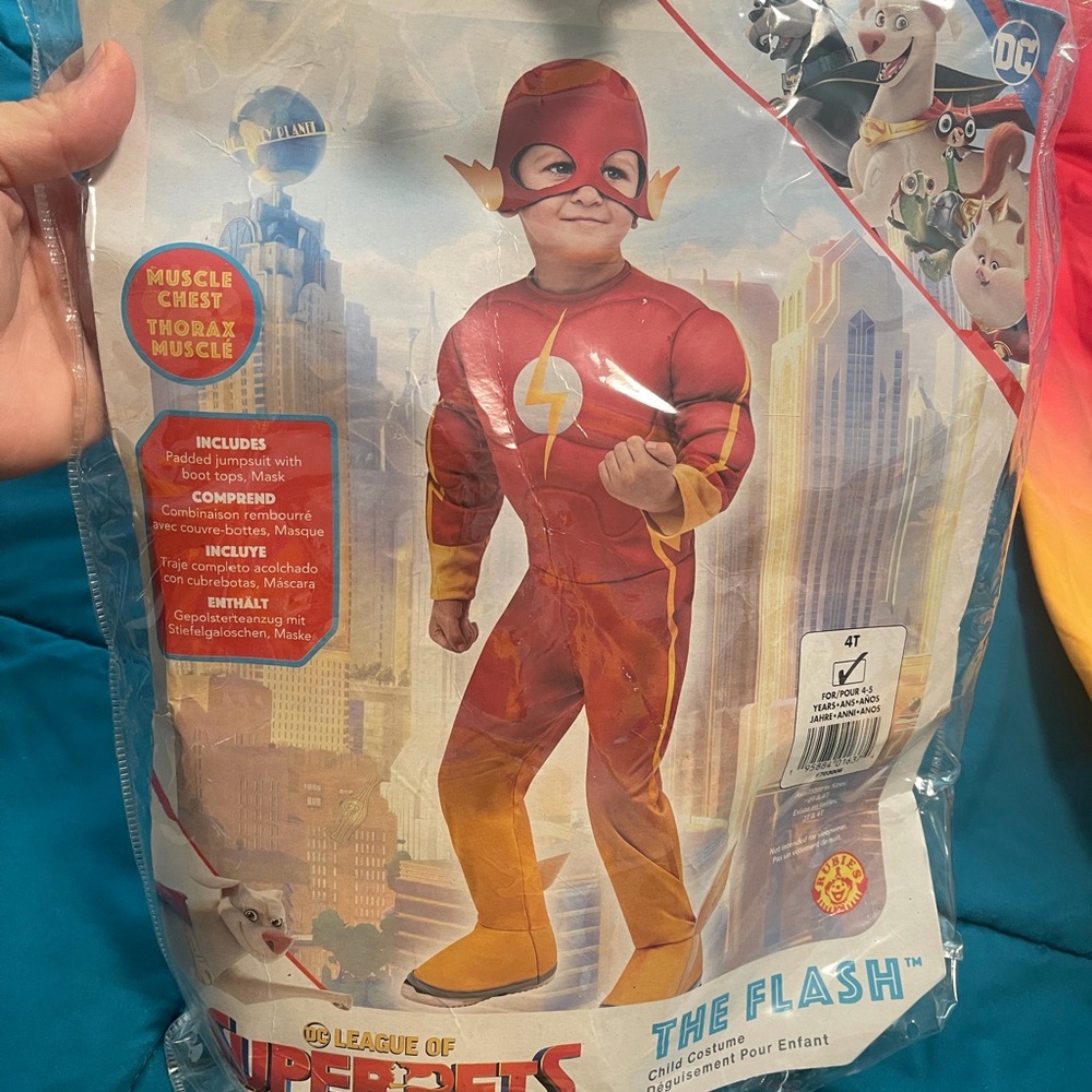 Toddler league of super pets the flash costume 4T - Picture 2 of 5
